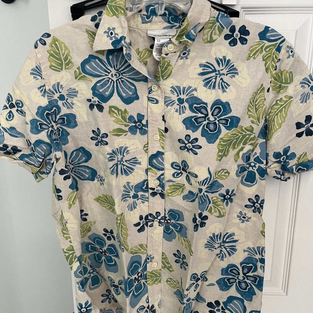 Floral Button-Up Shirt jones New York sport